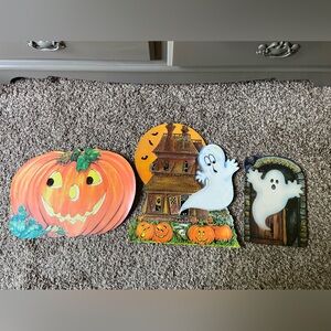 Vintage cardboard Halloween decorations
